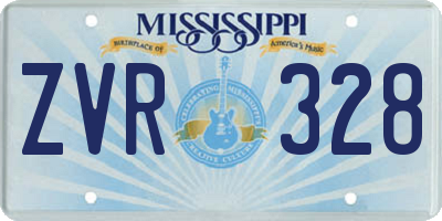 MS license plate ZVR328
