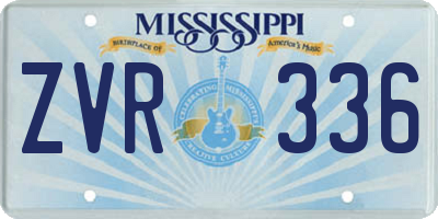 MS license plate ZVR336