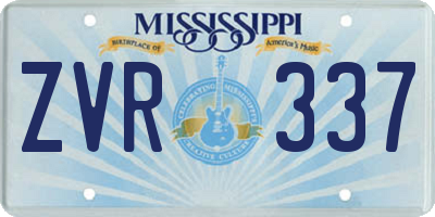MS license plate ZVR337