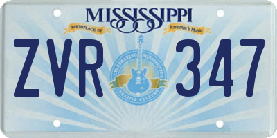 MS license plate ZVR347
