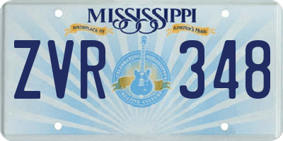MS license plate ZVR348