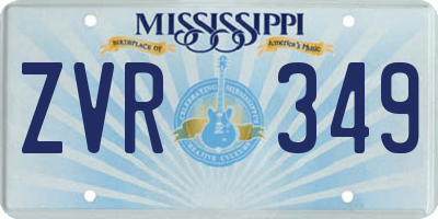 MS license plate ZVR349