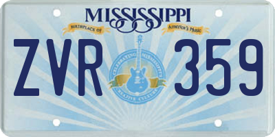 MS license plate ZVR359