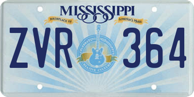 MS license plate ZVR364