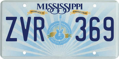 MS license plate ZVR369