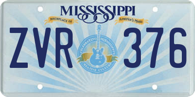 MS license plate ZVR376