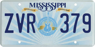 MS license plate ZVR379