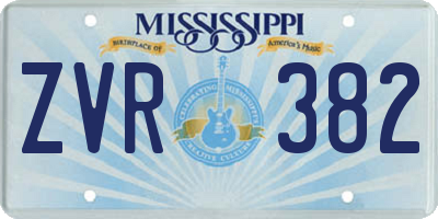 MS license plate ZVR382