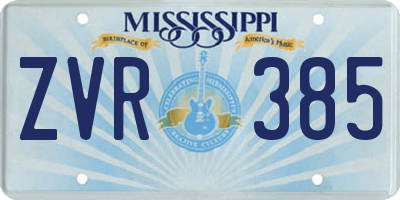MS license plate ZVR385