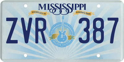 MS license plate ZVR387