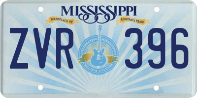 MS license plate ZVR396