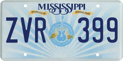 MS license plate ZVR399