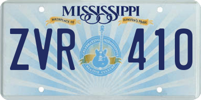 MS license plate ZVR410