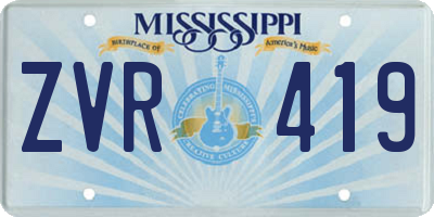 MS license plate ZVR419