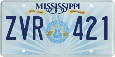 MS license plate ZVR421