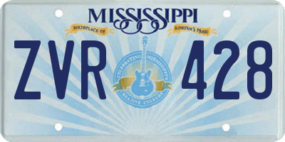 MS license plate ZVR428