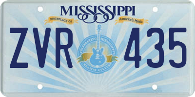 MS license plate ZVR435