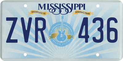 MS license plate ZVR436