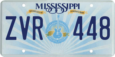 MS license plate ZVR448