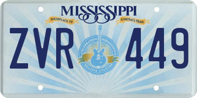 MS license plate ZVR449