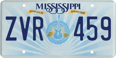 MS license plate ZVR459