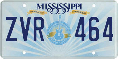 MS license plate ZVR464