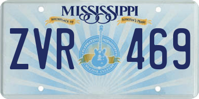 MS license plate ZVR469