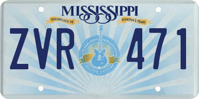 MS license plate ZVR471