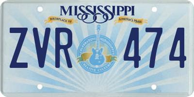 MS license plate ZVR474