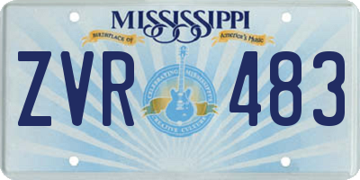 MS license plate ZVR483