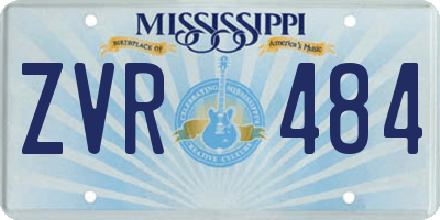 MS license plate ZVR484