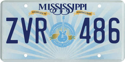 MS license plate ZVR486