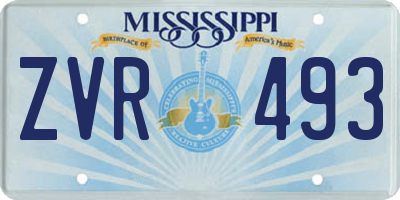 MS license plate ZVR493