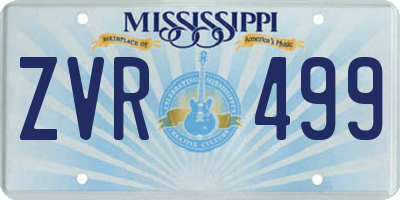 MS license plate ZVR499