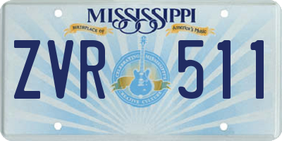 MS license plate ZVR511