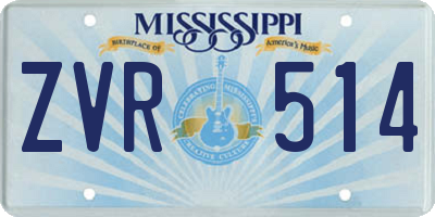 MS license plate ZVR514