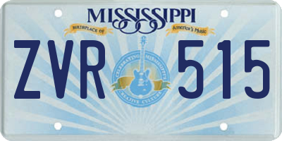 MS license plate ZVR515