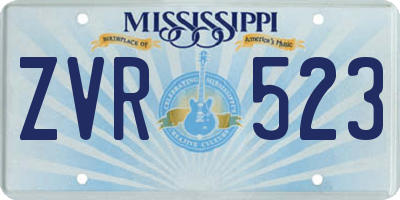 MS license plate ZVR523