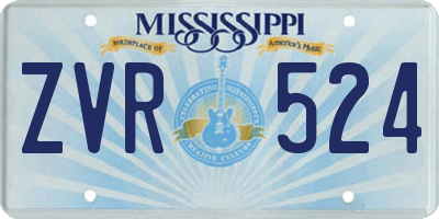 MS license plate ZVR524