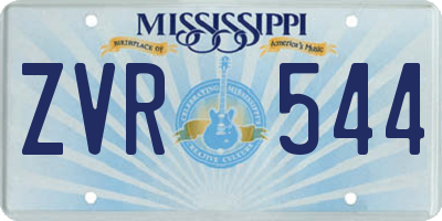 MS license plate ZVR544