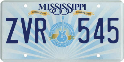 MS license plate ZVR545