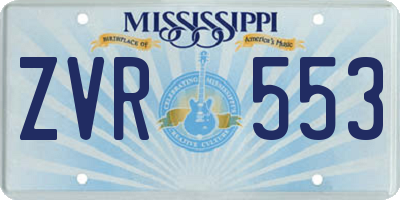 MS license plate ZVR553