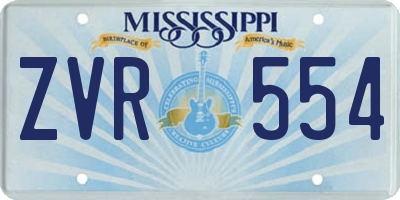 MS license plate ZVR554