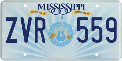 MS license plate ZVR559