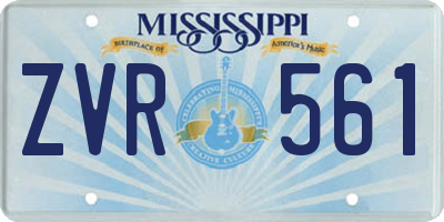 MS license plate ZVR561