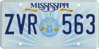 MS license plate ZVR563