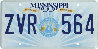 MS license plate ZVR564