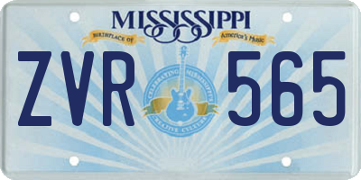 MS license plate ZVR565