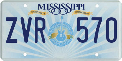 MS license plate ZVR570