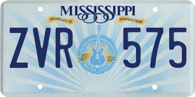 MS license plate ZVR575